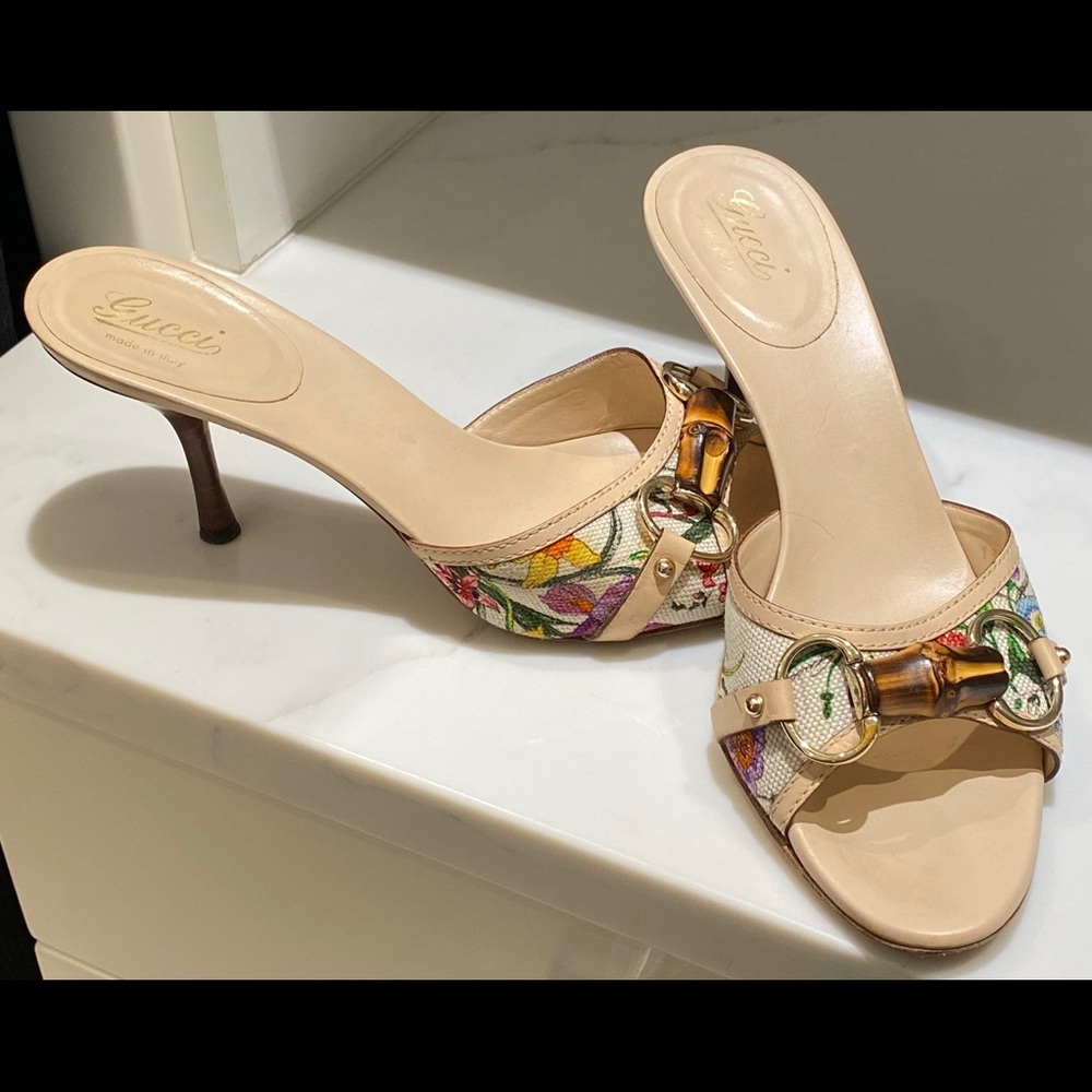 Gucci slides w/heel